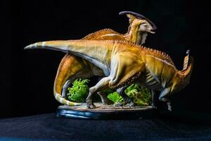 Parasaurolophus Dinosaur in the dark photo