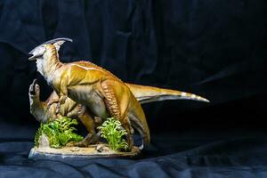 Parasaurolophus Dinosaur in the dark photo