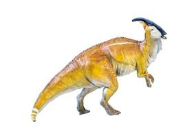 Parasaurolophus  dinosaur isolated background photo