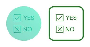 Yes No Option Vector Icon