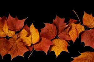 Autumn background with colored leaves. AI Generative Pro Photo