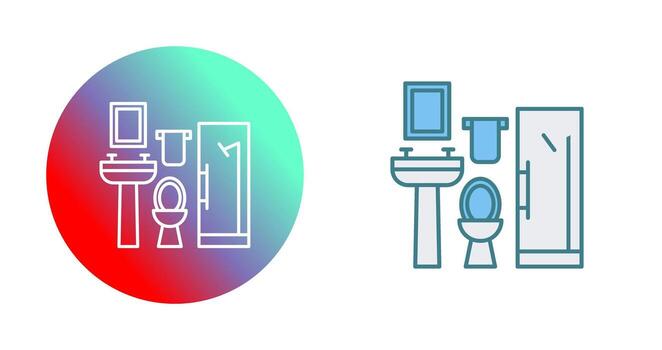 icono de vector de baño