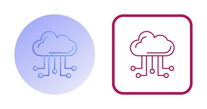 icono de vector de computación en la nube