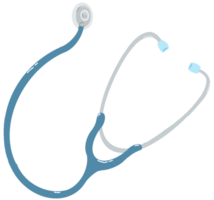 bleu et blanc stéthoscope essentiel médical instrument png