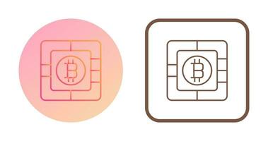 Bitcoin Chip Vector Icon