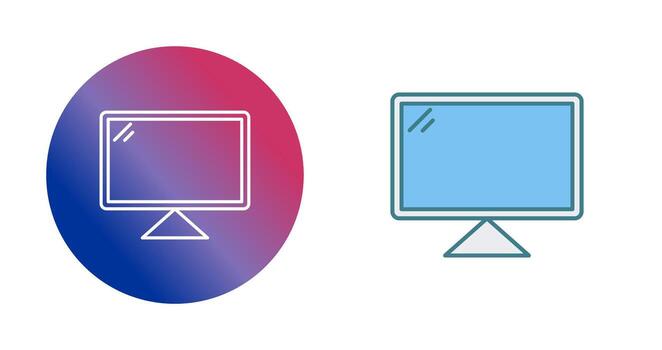 icono de vector de computadora