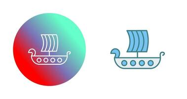 Viking Ship Vector Icon