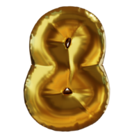 Number 8 -shaped balloons PNG