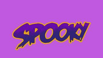 Halloween Konzept Video im violett Hintergrund