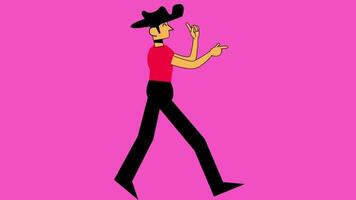 2d animiert Menschen komisch Tanzen video