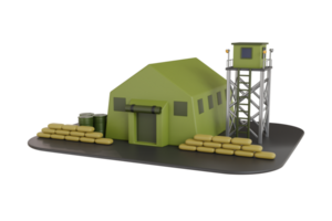 3d illustration of military base camp. military base camp, soldiers training in army, boot camp exercises png