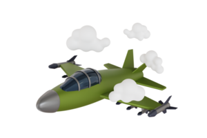Jet combattente 3d illustrazione. militare aereo png