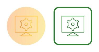 icono de vector de configuración de computadora