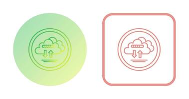 icono de vector de datos de nube