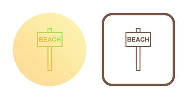 Beach Sign Vector Icon