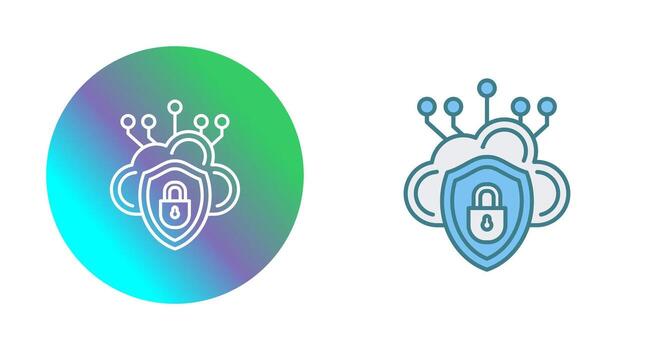 Cloud Security Vector Icon