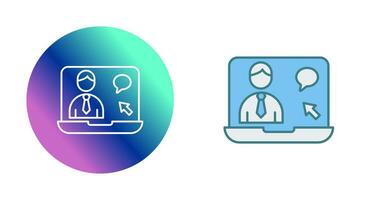 Online Interview Vector Icon