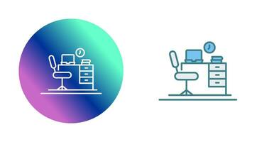 Office Desk Vector Icon