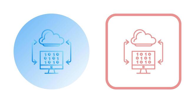 Cloud Coding Vector Icon