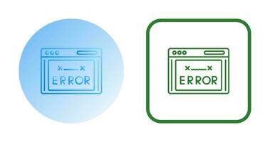 icono de vector de código de error