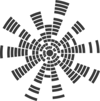 Circle sound wave. Audio music equalizer. Round circular icon. Spectrum radial pattern and frequency frame. png