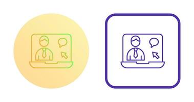 Online Interview Vector Icon