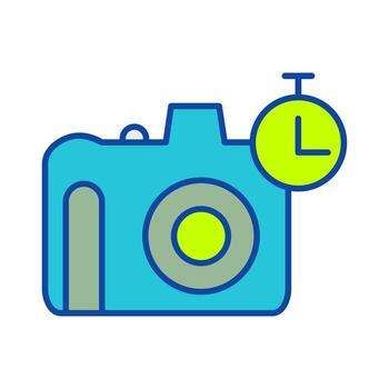 Unique Timer on Camera Vector Icon