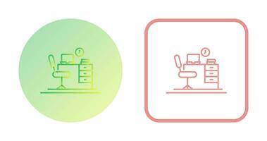 Office Desk Vector Icon