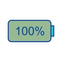 Unique Full Battery Vector Icon