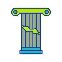 Broken Pillar Vector Icon