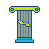 Broken Pillar Vector Icon