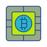 Bitcoin Chip Vector Icon