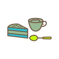 icono de vector de café servido