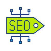 icono de vector de etiqueta seo