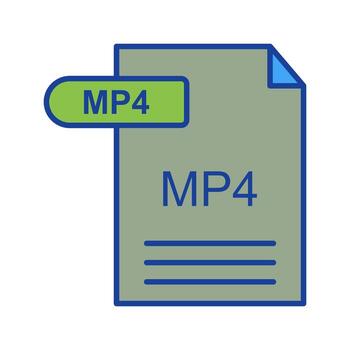 icono de vector de mp4