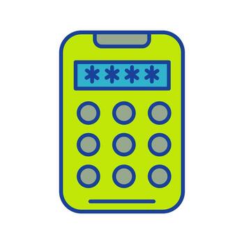 icono de vector de código pin
