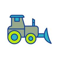 Industrial Tractor Vector Icon