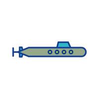 icono de vector submarino