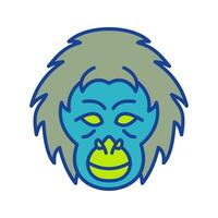 Orangutan Vector Icon