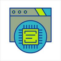 icono de vector de cpu