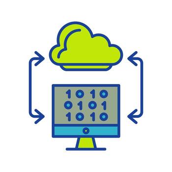 Cloud Coding Vector Icon
