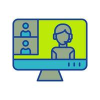 Conference video Call Vector Icon