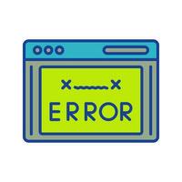 icono de vector de código de error