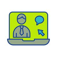 Online Interview Vector Icon