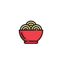 Noodle vector illustration isolated on white background. Noodle icon