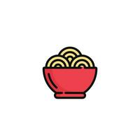 Noodle vector illustration isolated on white background. Noodle icon