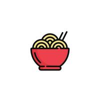 fideos vector ilustración aislado en blanco antecedentes. fideos icono