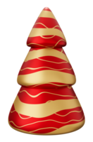 rojo Navidad árbol en transparente antecedentes png