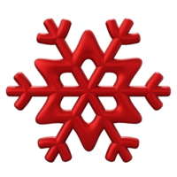 Snowflake 3d red png