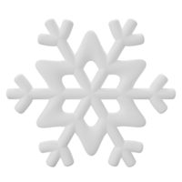 blanco copo de nieve 3d png